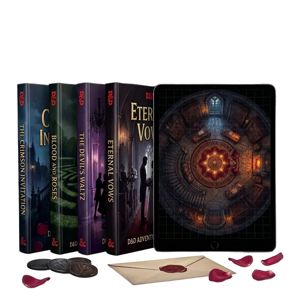 The Ultimate D&D Date Night Bundle — complete Duskhollow Chronicles mockup